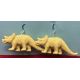 Triceratops Earrings, 1 Pair, Random Color, Soft Flexible Rubber