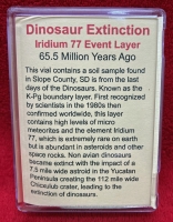 Dinosaur Extinction Event Layer K-PG (K-T) Boundary Soil Sample Case