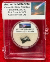 METEORITE, CAMPO del CIELO, SPACE ROCK in Acrylic Display Case